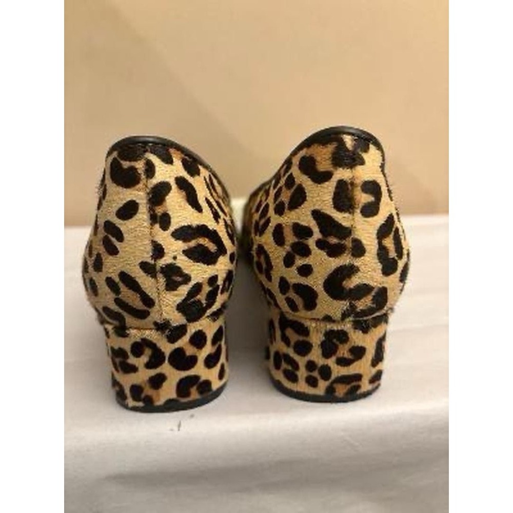 Bettye Muller Women's Leopard Calf Hair Round Toe Slip On Block Heel 8.5 - Picture 9 of 9